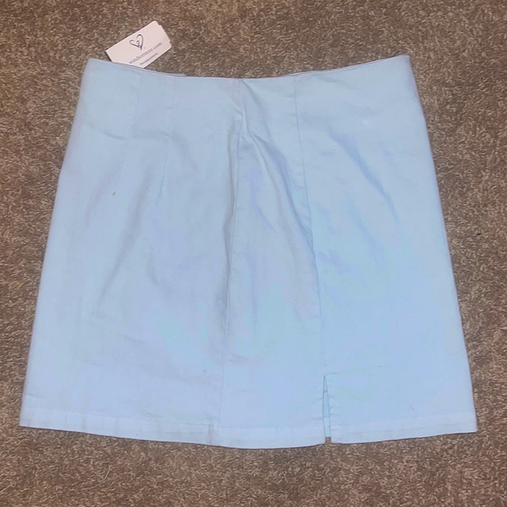 SIZE SMALL DENIM STRETCH MINI SKIRT WITH SLITS BRAND NEW